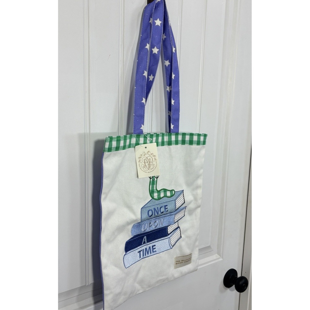 NWT The Beaufort Bonnet Company Kids Library Bound Bag Bookworm Tote Gingham
